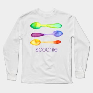 Spoonie (Three Watercolor Spoons) Long Sleeve T-Shirt